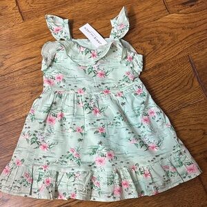 Janie and Jack Mint Floral Kids Dress